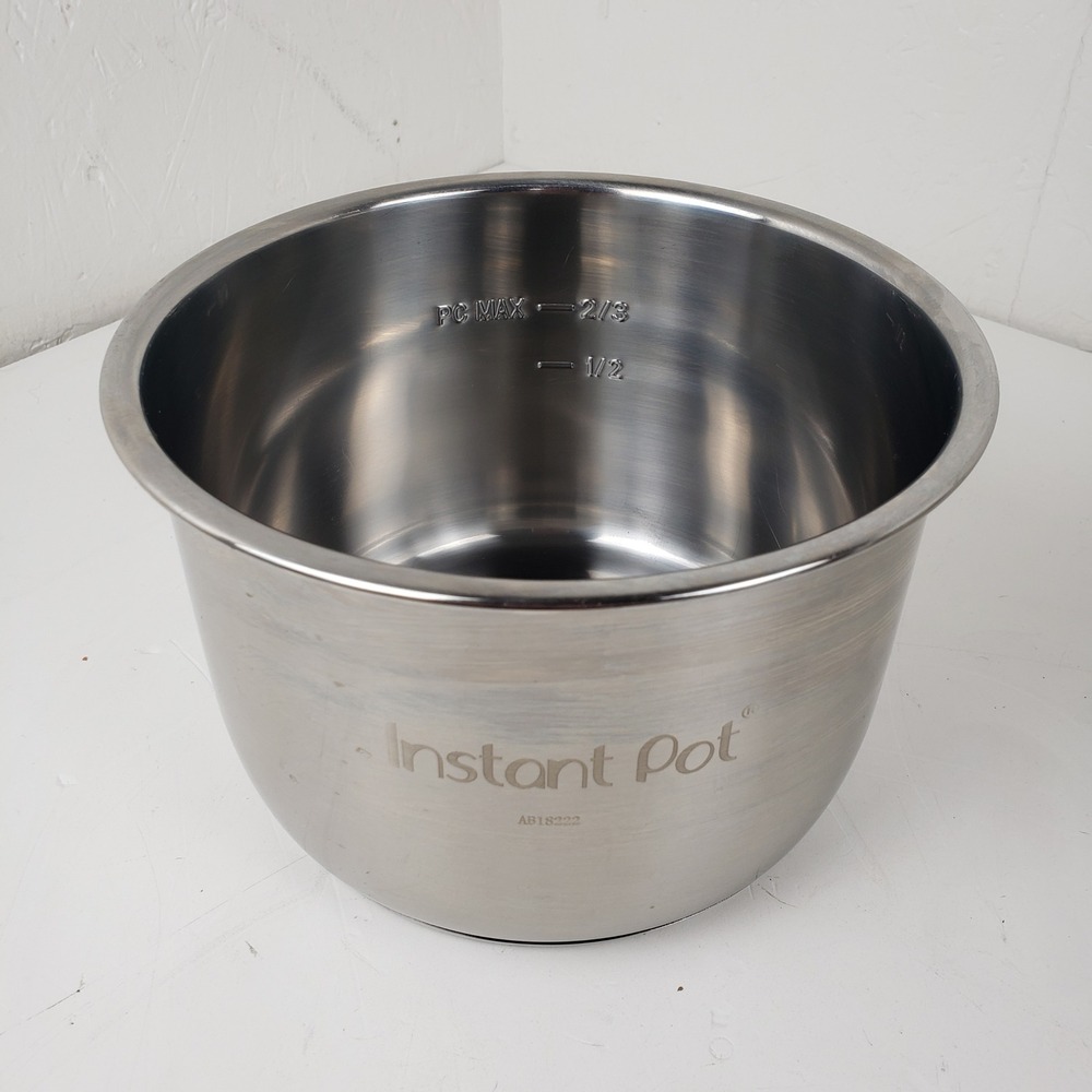 Instant Pot 3 Quart Stainless Steel Inner Pot Replacement AB18222 Silver Mini